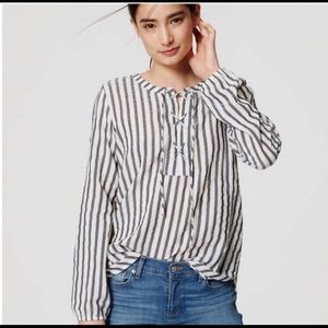 Loft Top with Lace Front Neckline